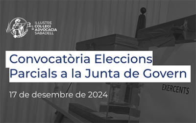 Operativa vot electrònic i presencial eleccions parcials a la Junta de Govern, 17 desembre 2024